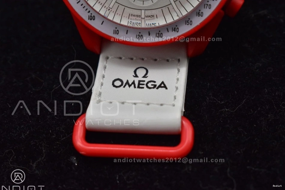 Swatch Moonwatch Mission Bioceramic to on Omega Mars Quartz Nylon x Strap 0105